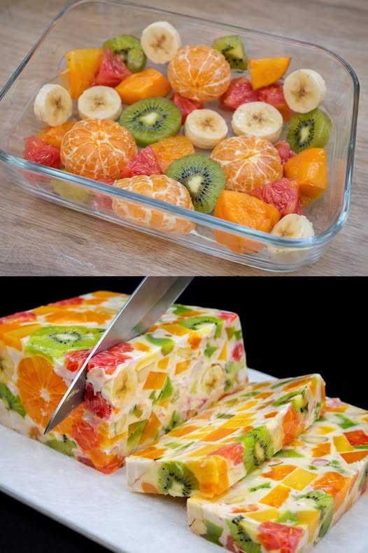 Bara mjölk och frukt – en utsökt dessert utan gelatin