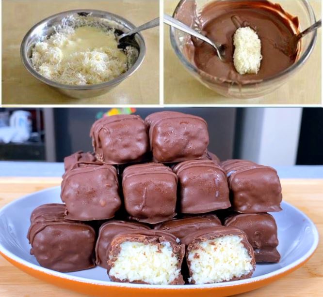 Jag har gjort dem i flera år. De smakar bättre än originalen – Bounty-choklad gjorda med bara 3 ingredienser!