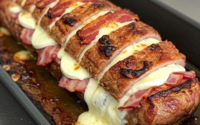 Fläskkarré fylld med ost och bacon: En njutning som kommer att bemästra alla smaklökar.