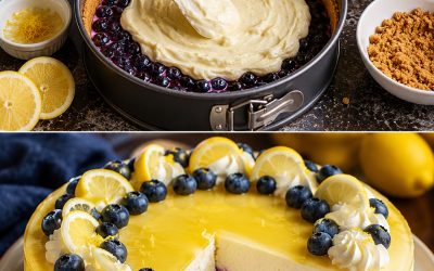 Citroncheesecake med blåbär