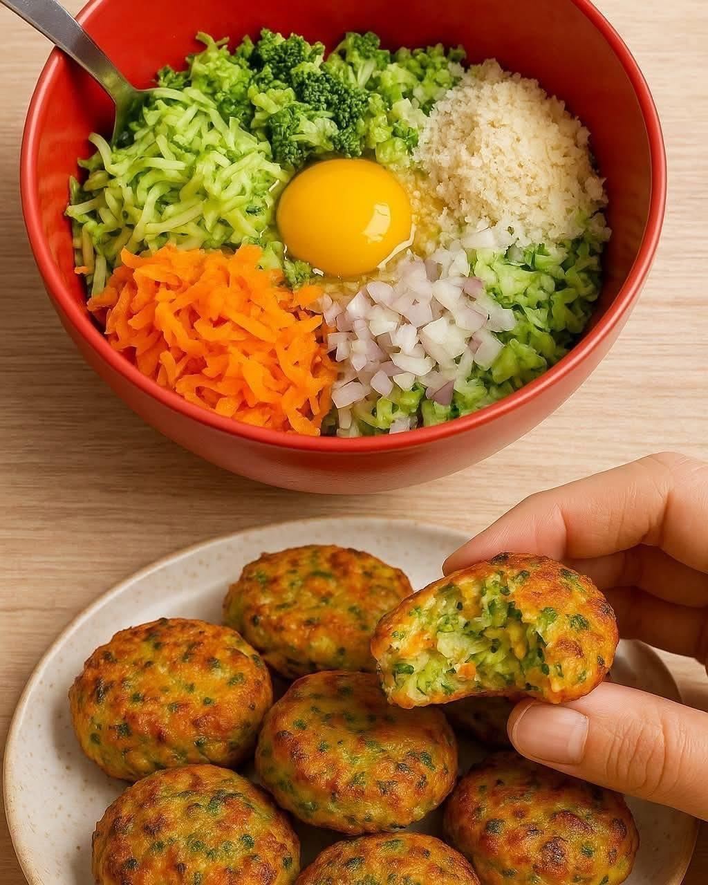 Krispiga grönsaksbullar