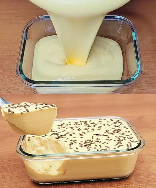 Sammetslen, hemlagad dessertkräm