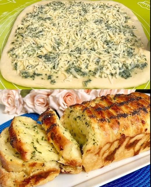 Det smakar så gott, vitlöksbröd med 120 g parmesanost