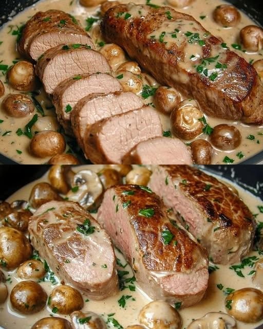 Filépanna med 400 g svamp för hela familjen
