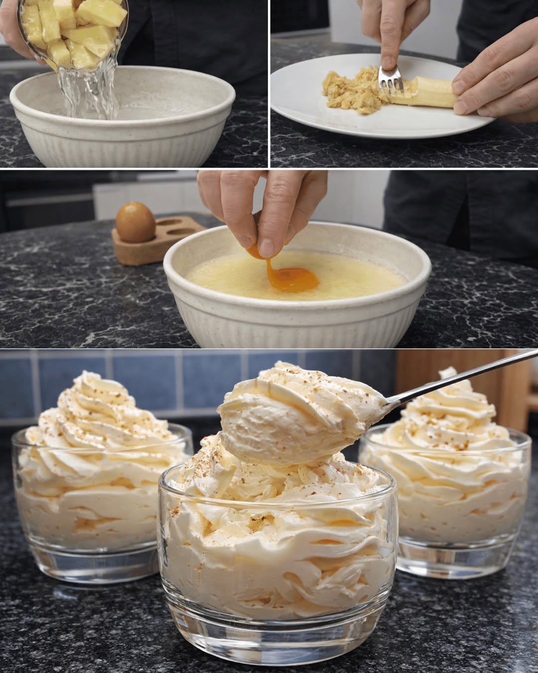 Tropisk ananas-bananmousse – lätt och raffinerad dessert