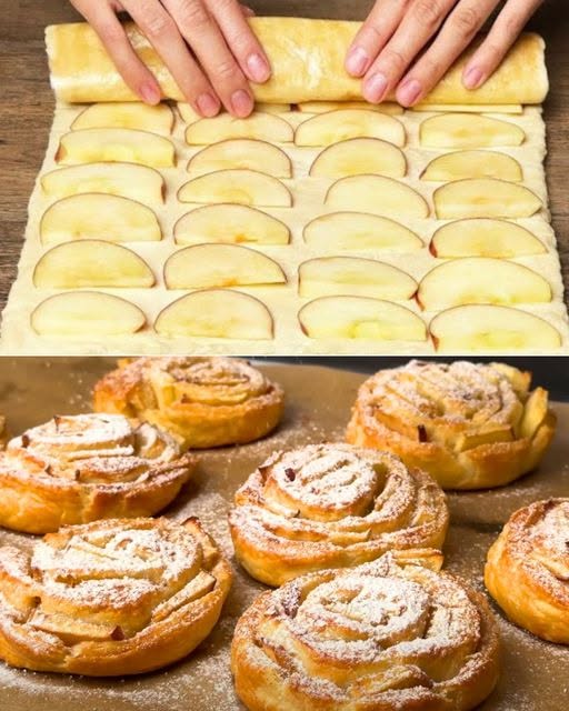 Bara smördeg och 3 äpplen, desserten är klar på 10 minuter!