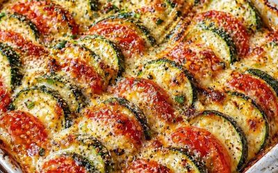Zucchini- och tomatgratäng