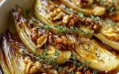 🥬✨ Rostade endiver med honung, timjan och valnötter – Sublimerad bitterhet