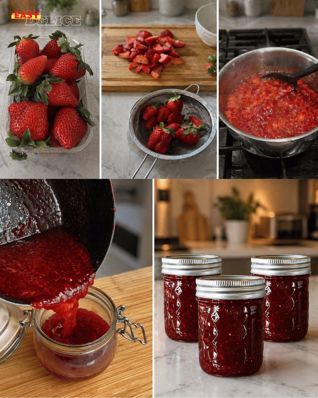 Jordgubbssylt utan socker (100 % frukt & naturligt gourmet)