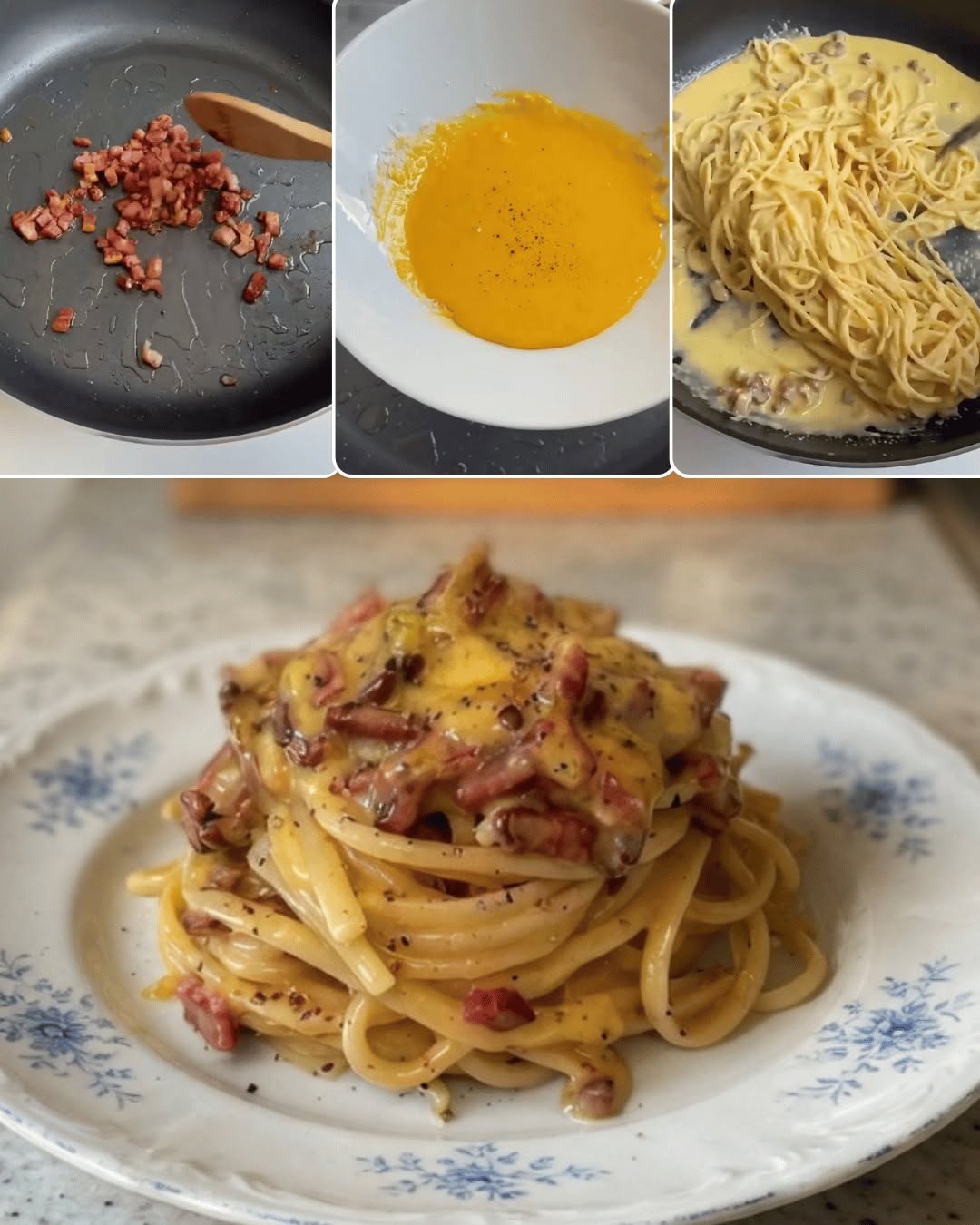 Spaghetti alla Carbonara – Autentiskt italienskt recept (Giallo Zafferano)