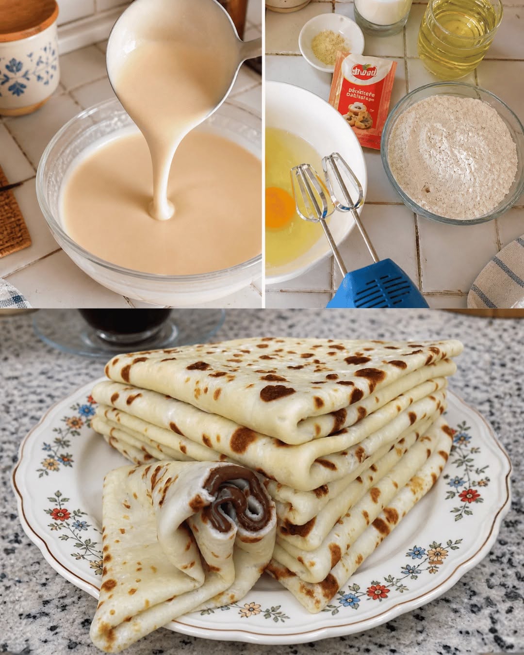Hemgjord crêpe med felsäker effekt (kockens recept, ultramjuk)
