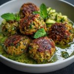 ☀️🌿 Solrosköttbullar: Röda linser, zucchini och myntasås