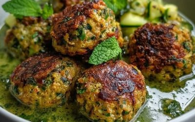 ☀️🌿 Solrosköttbullar: Röda linser, zucchini och myntasås