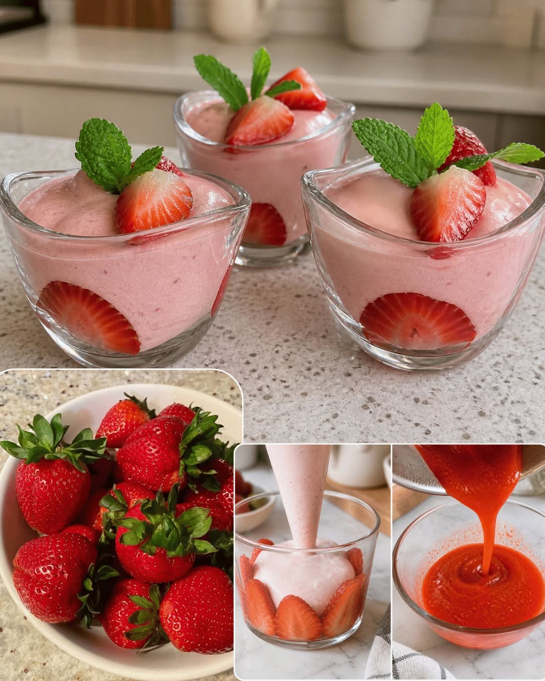 Lätt jordgubbsmousse: en fräsch, luftig och utsökt dessert