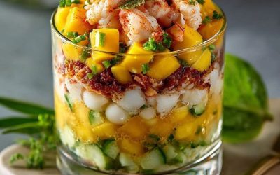 Räkor, mango och gurkaverriner