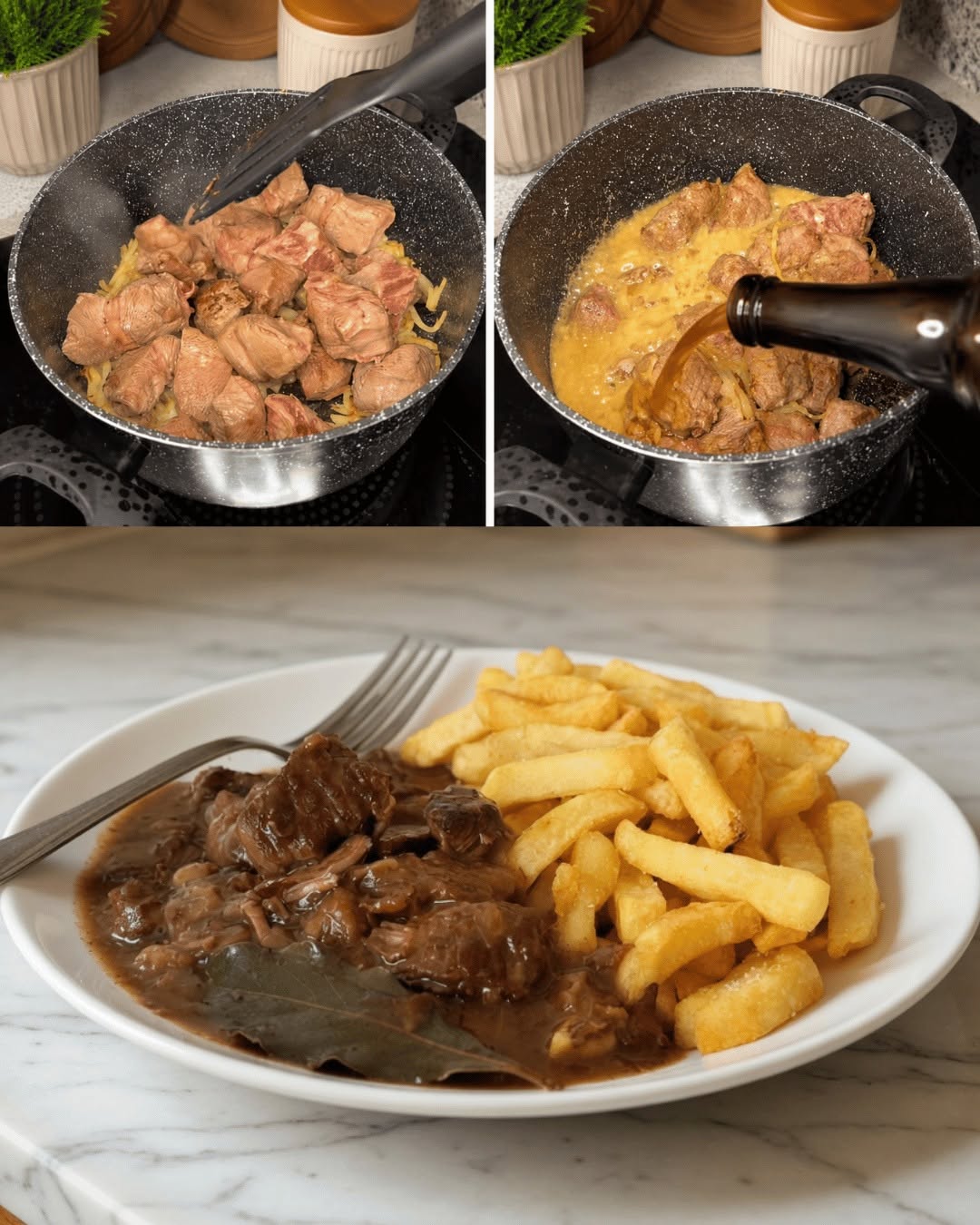 Recept på flamländsk karbonad med pommes frites: En långkokt rätt från norra USA