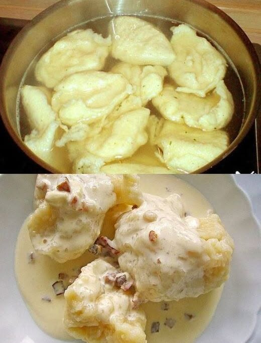 Det här är farligt beroendeframkallande, mormors mjöldumplings, vårt gamla familjerecept.
