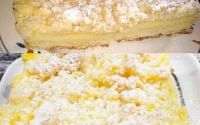 15-minuters smuldegskaka med vaniljpudding, utan krusiduller!