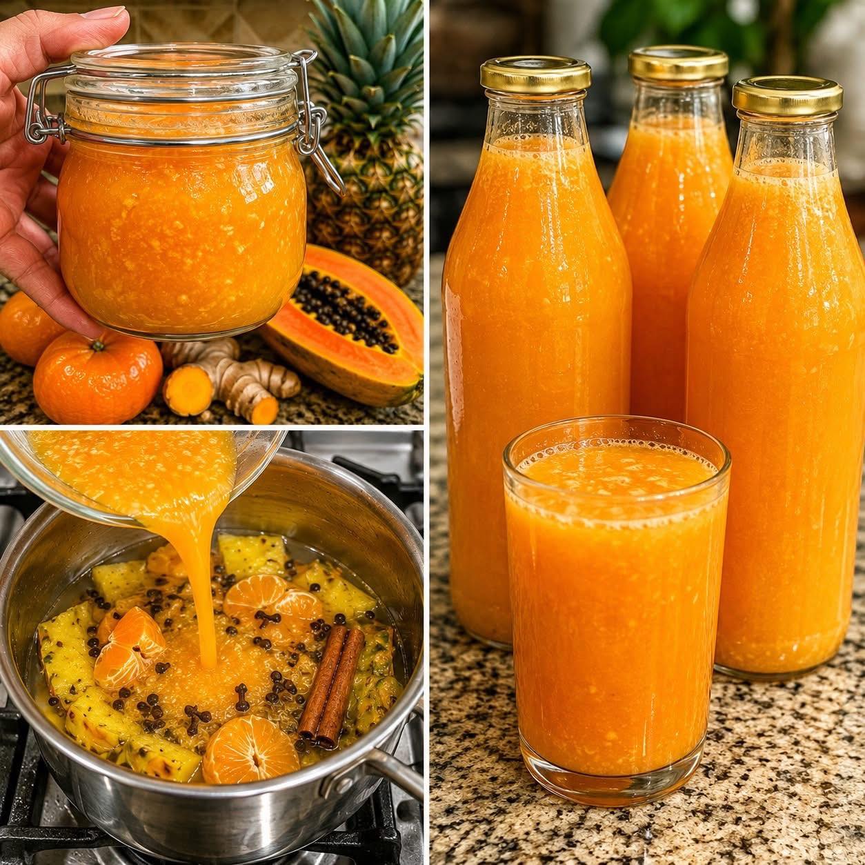 Tropisk ananas-apelsinjuice – fruktig, aromatisk och enkel