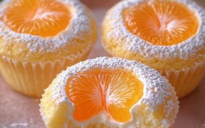 Cheesecakemuffins med mandariner och 250 g mager kvarg