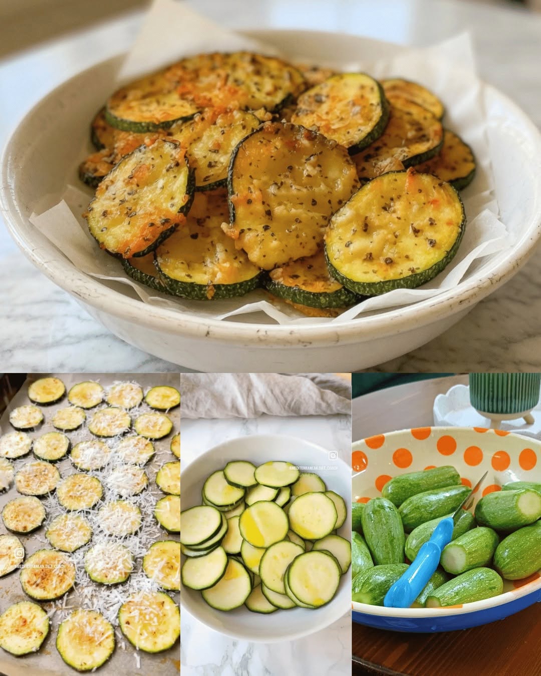 Chips de Courgettes Croustillantes au Four (Option Airfryer) – Recette Saine et Rapide