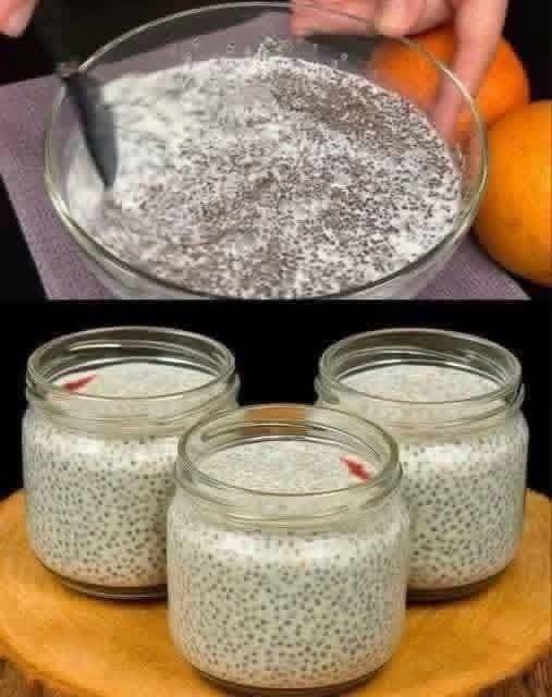 Jordgubb-apelsin-chiapudding