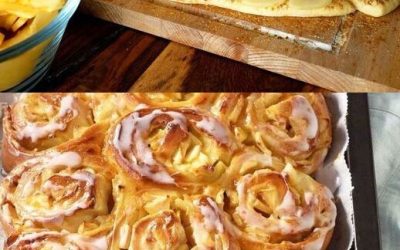 Äppelsniglar med kanelsocker är så goda!