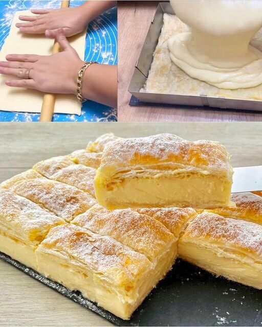 Så läcker vaniljgräddpudding i smördeg med bara 4 ingredienser