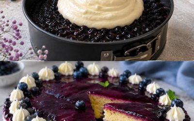 Blåbärsgräddtårta – krämig, fruktig och en riktig blickfångare