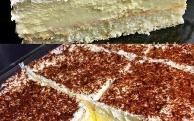 Vaniljkrämkaka med bara 2 paket puddingmix, ingen gräddning krävs 😋