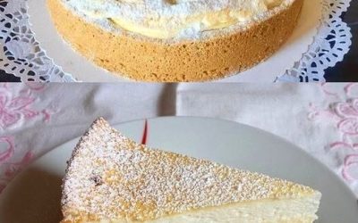 Snökaka med 500 g mager kvarg och 1 påse vaniljpuddingpulver