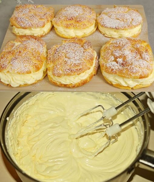 Smördeg: endast 2 koppar grädde (400 ml) med 1 påse puddingmix