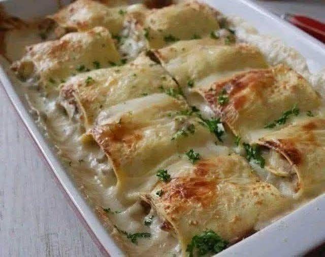 Ugnsbakade vita cannelloni
