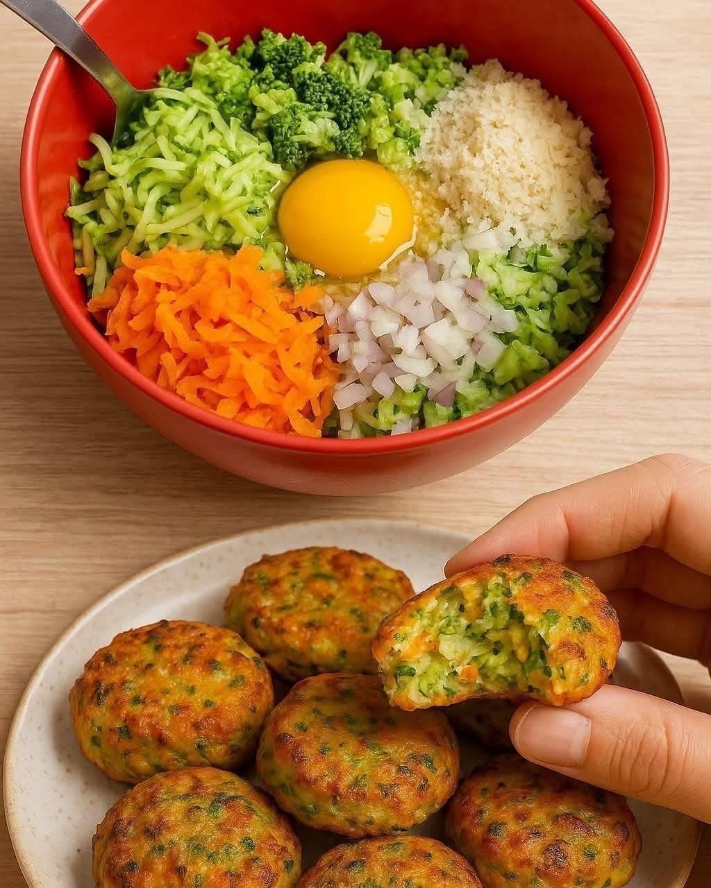 Krispiga grönsaksbullar