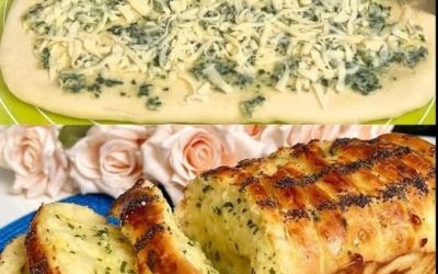 Det smakar så gott, vitlöksbröd med 120 g parmesanost