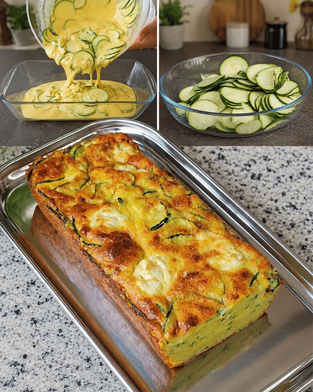 Osynlig zucchini- och getostkaka