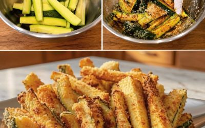 Krispiga zucchinipommes med parmesanost