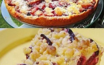 Plommonkaka med kanelströssel och 1 paket gräddpudding