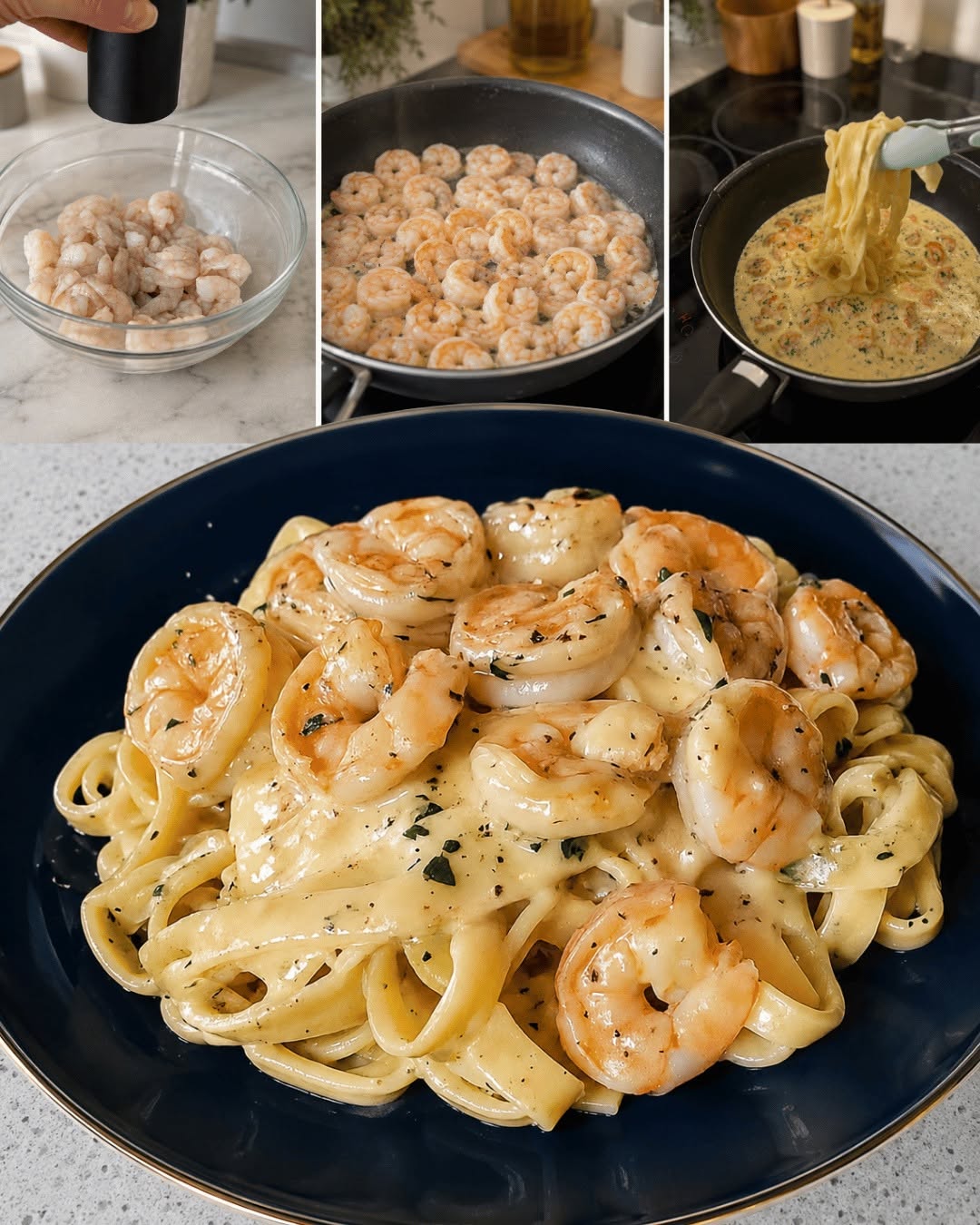 Räkpasta med Alfredosås – Krämig, snabb och supergod