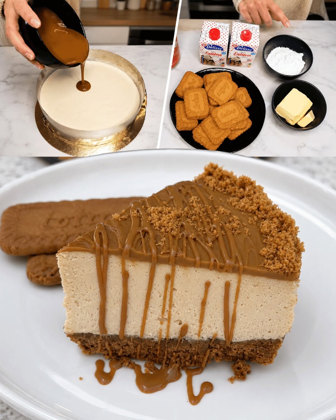 Enkelt recept på Biscoff-ostkaka utan bakning