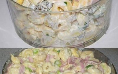 Tortellinisallad med skinka, ost och ananas – krämig, smakrik och snabb att göra