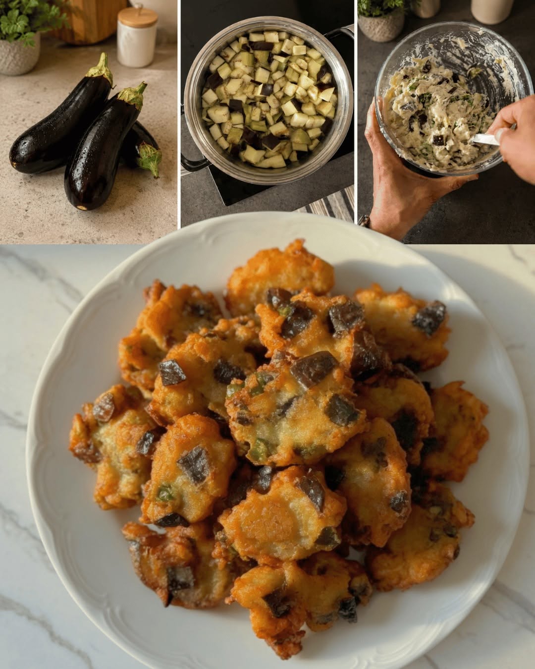 Krispiga auberginefritters