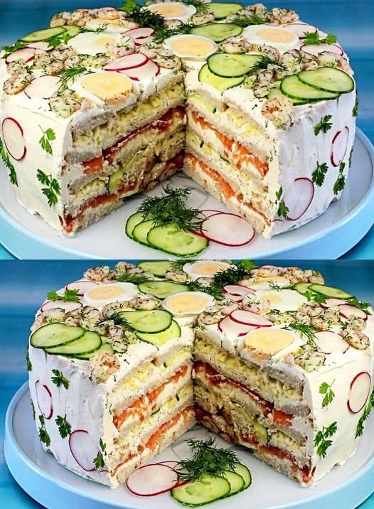 Smörgåstårta med 10 brödskivor som alla älskar 😋