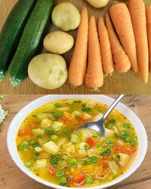 Mormors grönsakssoppa med parmesankrutonger – recept