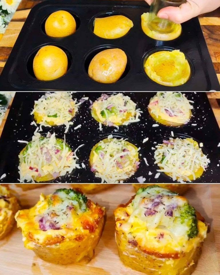 Krispiga potatismuffins med ost och grönsaker – Det smakrika ugnsreceptet som alla älskar