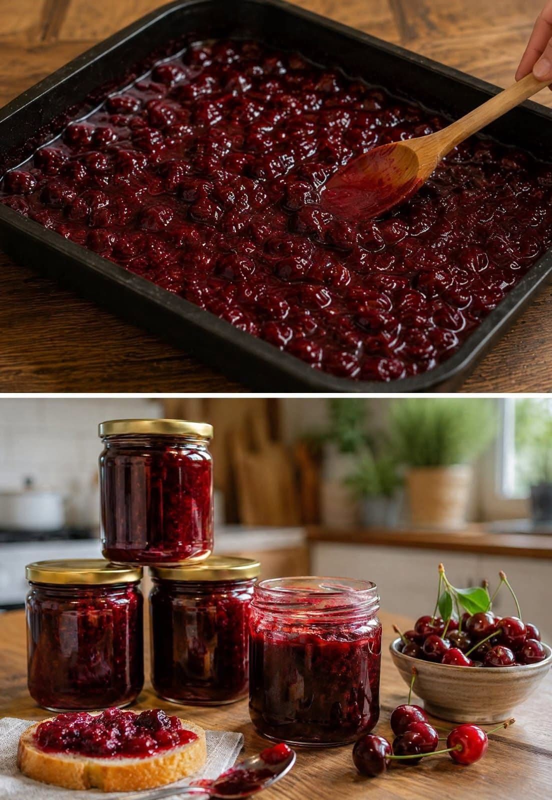 Mormors körsbärsmarmelad med hela frukter – fruktig, aromatisk och enkel att göra själv
