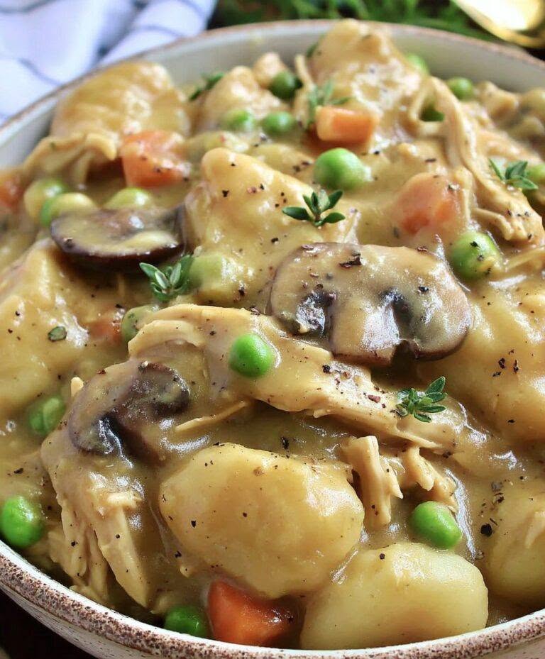 Kycklinggnocchi i en gryta