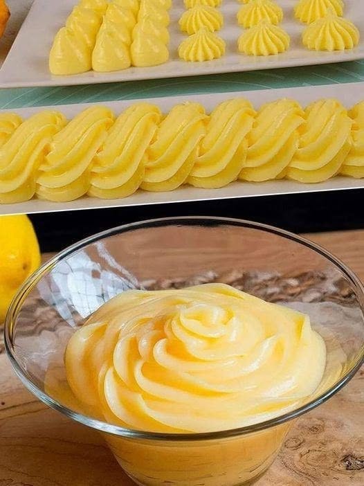 Citronkräm för fyllning och spritsning – sammetslen, fräsch och perfekt för kakor och desserter