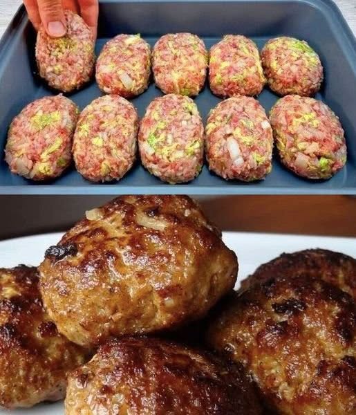 Köttbullar från ugnen gjorda på 800 g köttfärs