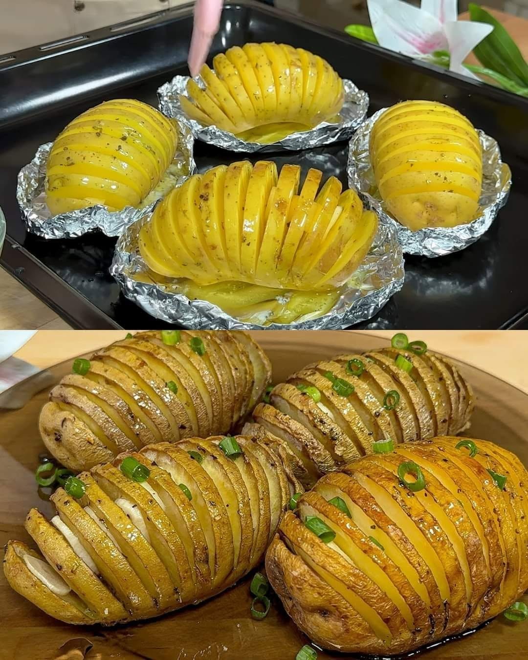 🥔 Ugnsbakade potatisar med vitlök och örter – en varm familjefavorit som alla älskar